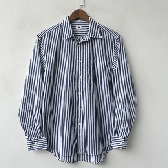 Other - Blue and White Vertical Striped Long Sleeve Shirt